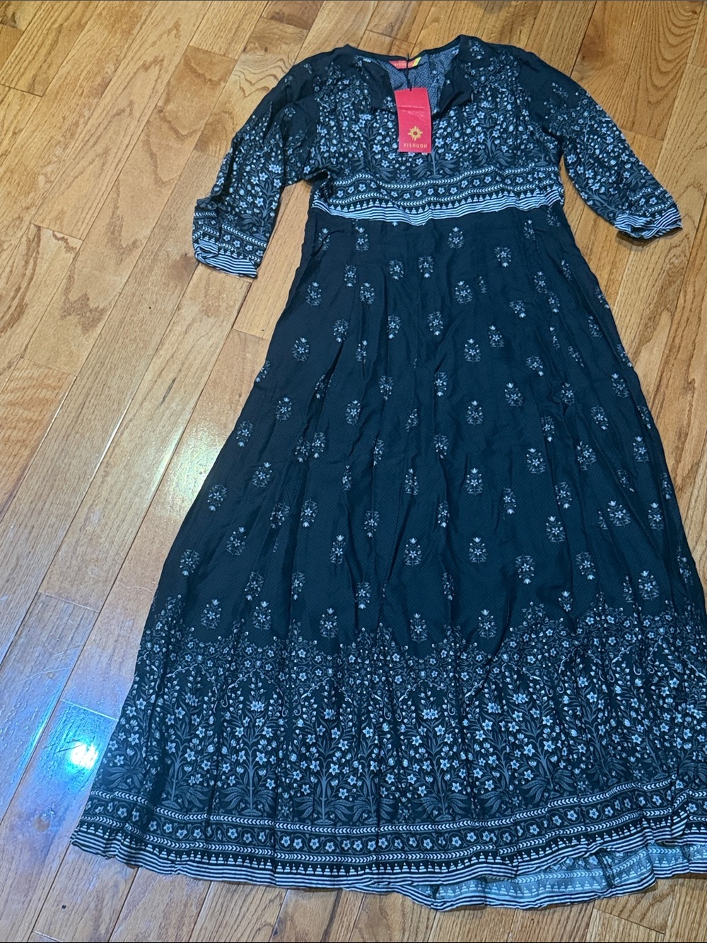 Black floral kurta/dress